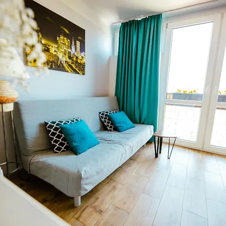 Bright 14th Floor With Balcony & Views Apartment Warsaw